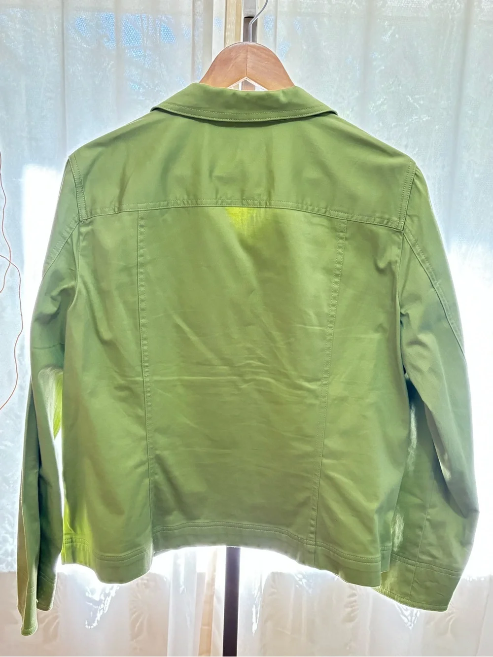 Jones New York Lime Green Utility Jacket Unlined size XL